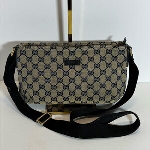 Gucci Beige and Navy Crossbody Bag